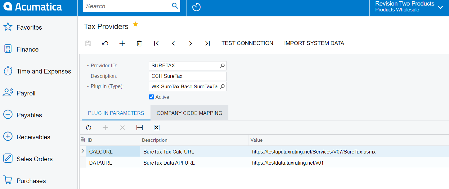 Cch Suretax For Acumatica User Guide Api Documentation