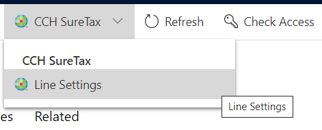 Line Settings button