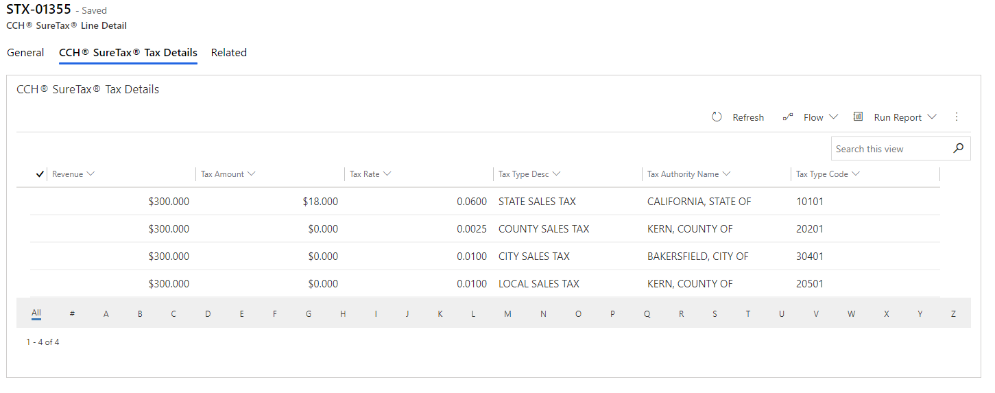 Line Detail Tax