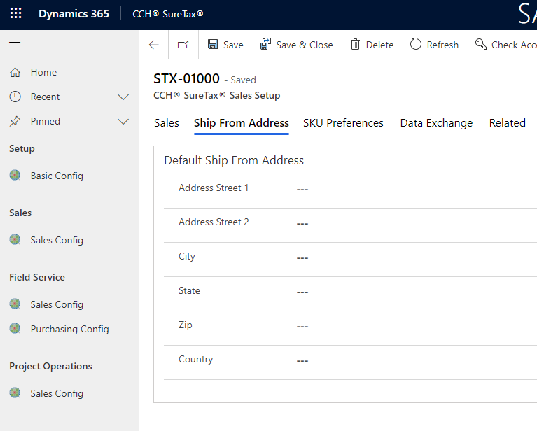 ShipFrom Setup