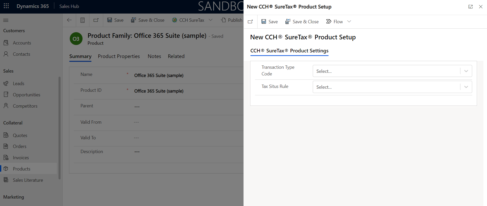 Product Settings